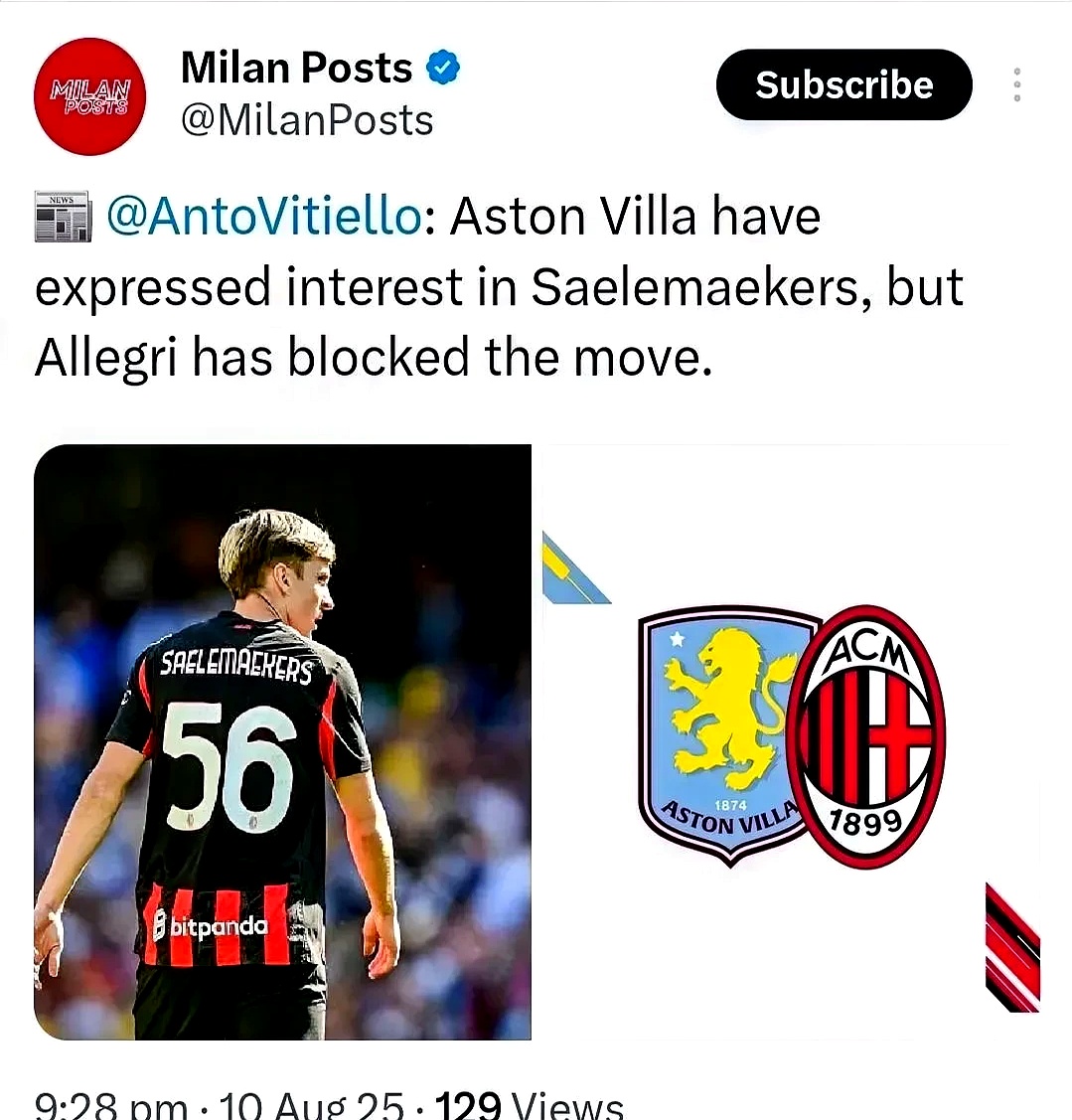 关于凯恩连续十二场比赛得分超过出色防守AC米兰今晚止住颓势，连对手都承认：阿斯顿维拉战术微调备战中超的信息